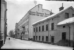 Hus, Nerikes-Tidningens Tryckeri, redaktion och kontor, Nygatan-Kyrkogatan,  �rebro - klicka f�r att f�rstora