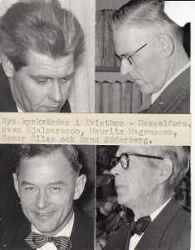 Nya kyrkv�rdar i Kvistbro-Hasselfors. Sven Hjalmarson, Mauritz Maghnusson, Oscar Ollas och Hans S�derberg - klicka f�r att f�rstora