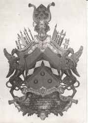 Henrik Johan von Essens epitafium Kr�cklinge kyrka. Henrik var f�dd 1671-09-11 och avled 1750. - klicka f�r att f�rstora