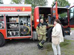Brandmannen Per ke Fransson berttar om sitt arbete fr en kvinna - klicka fr att frstora