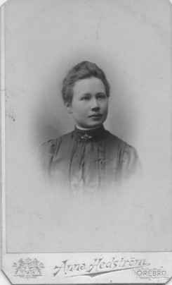 Bild p� Agnes Hallblom, halvsyster till Gustaf Lantz

 - klicka f�r att f�rstora