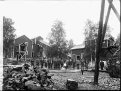 Byggmästare E Lindstedt grupp Klara gruva 1918 - klicka f�r att f�rstora