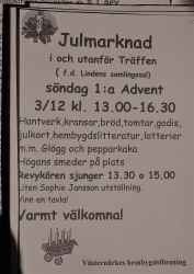 Affisch till Julmarknaden på Linden  2017 - klicka f�r att f�rstora