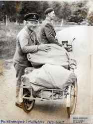 Två män med posttransport i Mullhyttan på 1950-talet - klicka f�r att f�rstora
